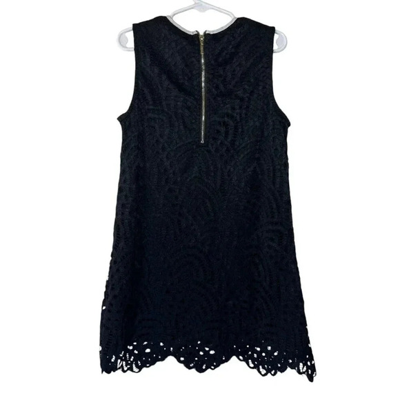Forever 21 Girls Dress 7/8 Bow Black and White Sleeveless Eyelet Lace Cutout - Picture 2 of 5